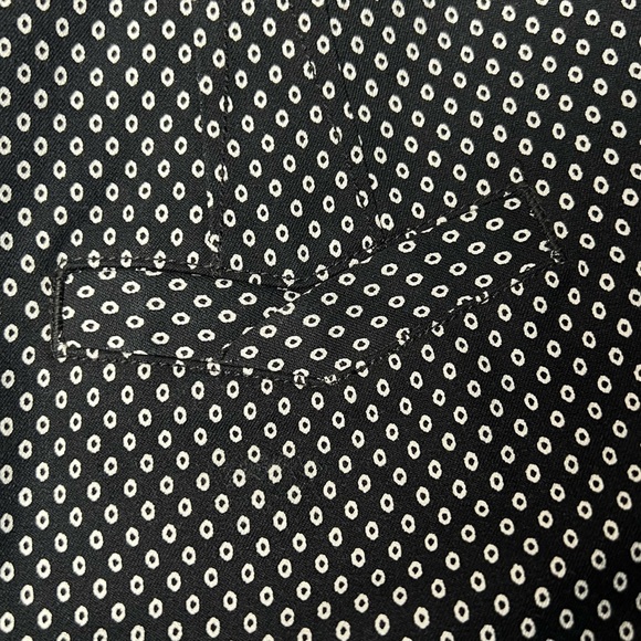 ANTHROPOLOGIE The Essential Slim Trousers Ankle Black White Polka Dot Size 2 - Picture 9 of 14